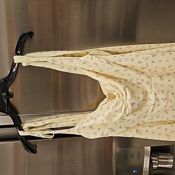 💕HOUSE OF CB💕 Alicia Midi Sundress ~ Lemon Floral Print Large - Picture 14 of 16